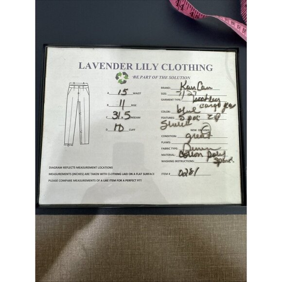 KanCan Women's 7/27 Bootcut Cargo Denim Jeans Blue Inseam 31.5" - Picture 15 of 15